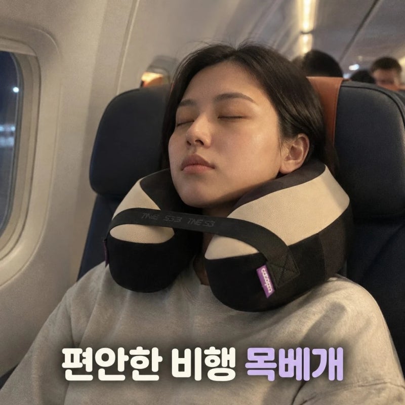 카보 목베개 TNE S3 여행용 기내용 메모리폼 비행기 좌석 고정 추천
