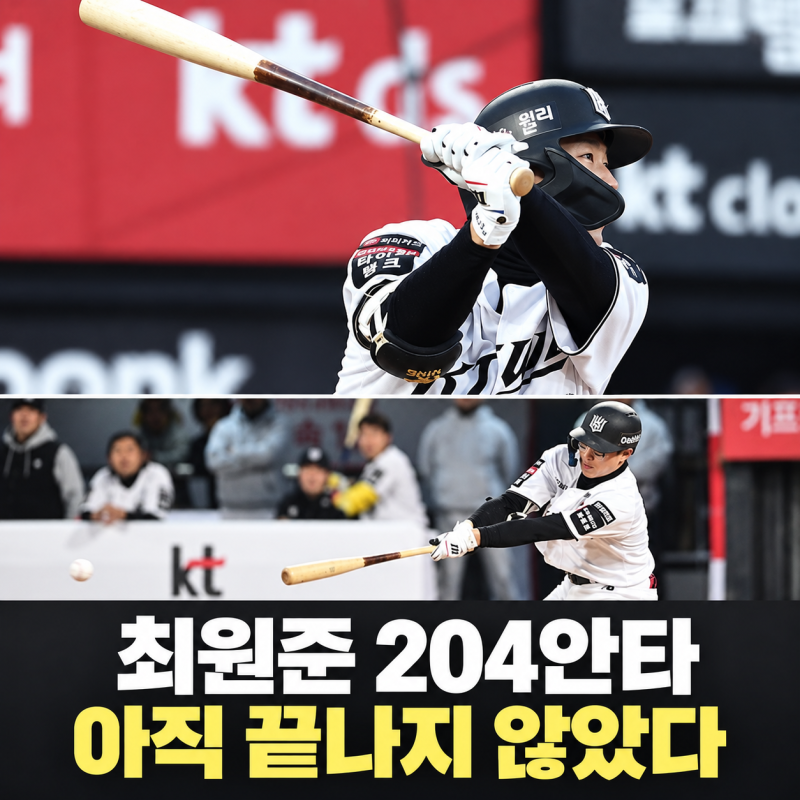 최원준 204안타, 레이예스와의 경쟁이 아직 끝나지 않은 이유
