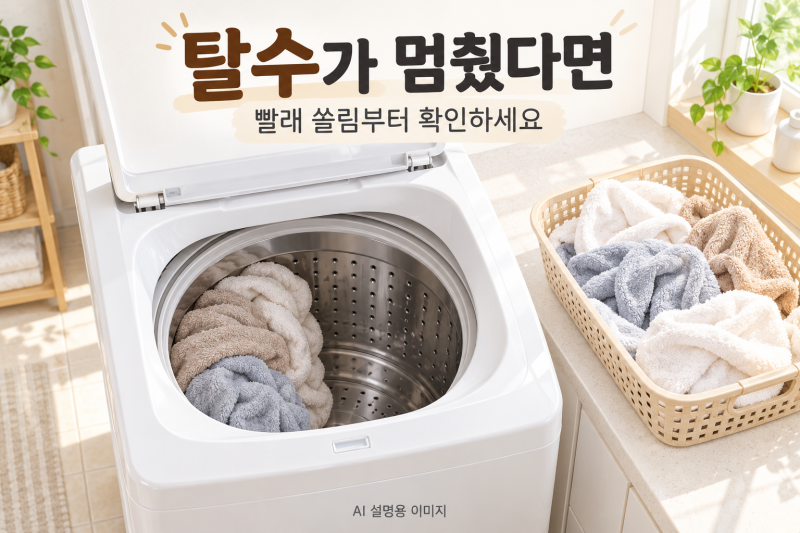 세탁기 탈수 안 될 때, UE·Ub 에러 확인 순서