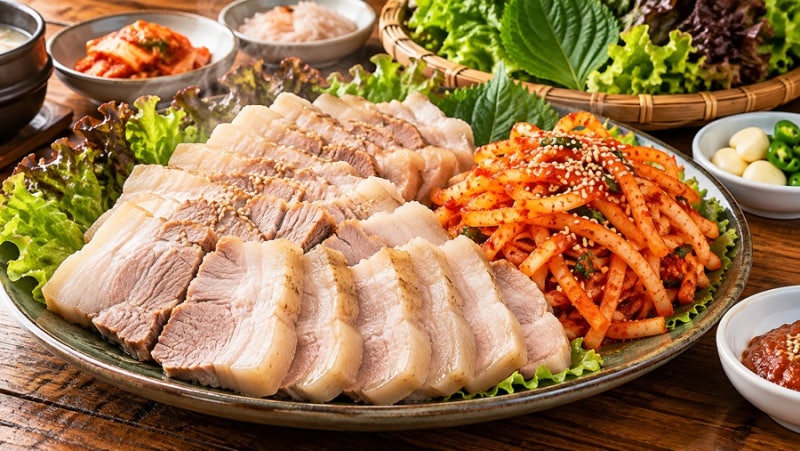 보쌈집 무생채의 꼬들한 비밀? 잡내 없이 부드러운 돼지고기 수육 삶는 시간 & 양념 꿀팁