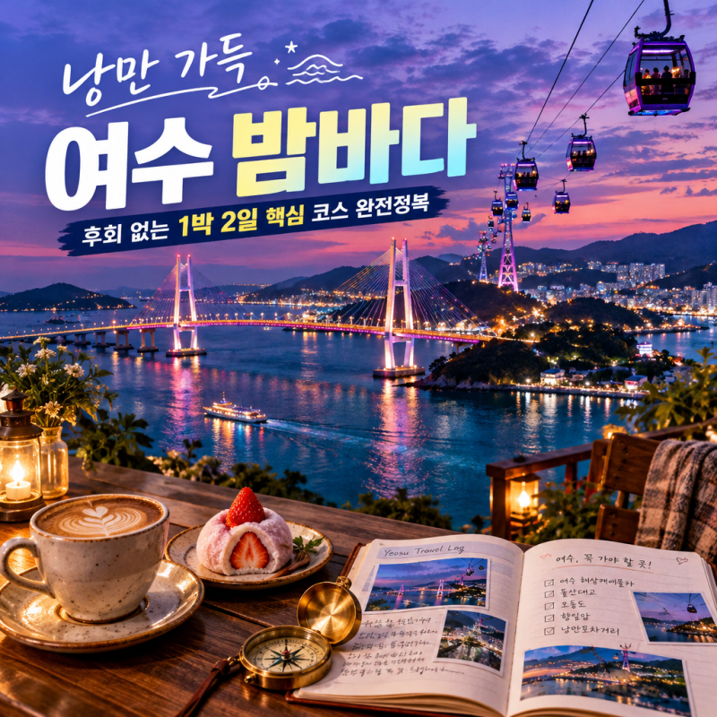 여수 가볼만한곳 낭만 코스 TOP6 오동도 해상케이블카 돌산공원 고소동 벽화마을 아르떼뮤지....