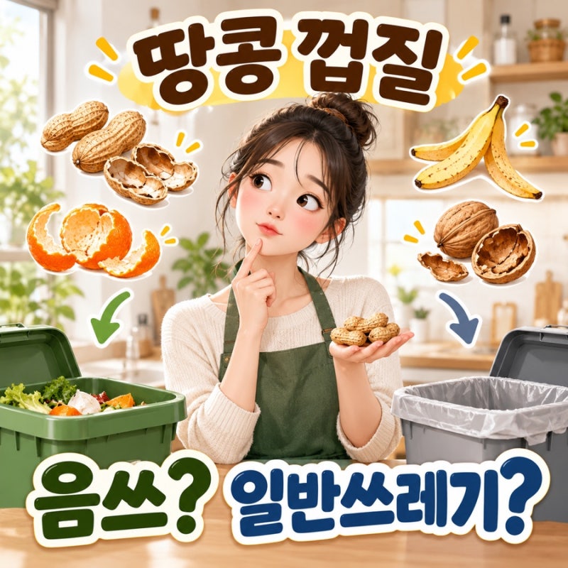 땅콩 껍질 음식물쓰레기일까? 일반쓰레기인 이유와 올바른 버리는 법｜환경교육사의 분리배....