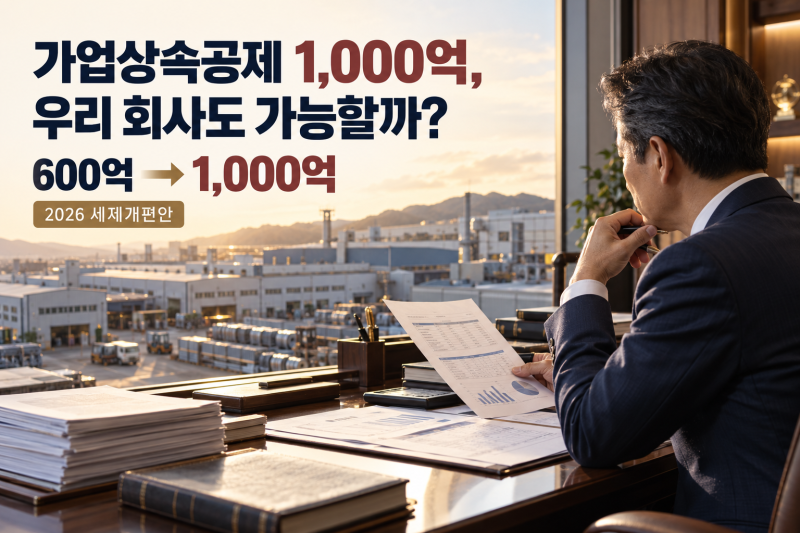 가업상속공제 한도 1,000억 확대, 30년 기업은 얼마나 달라질까?