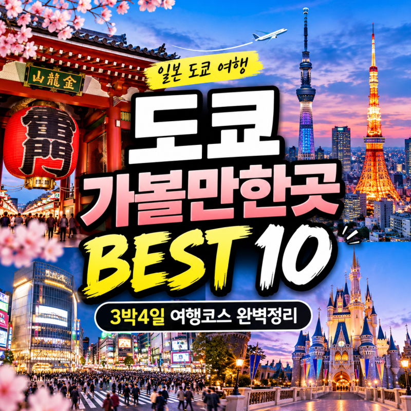 도쿄 가볼만한곳 BEST 10｜일본 도쿄 여행 필수 코스부터 3박4일 일정까지