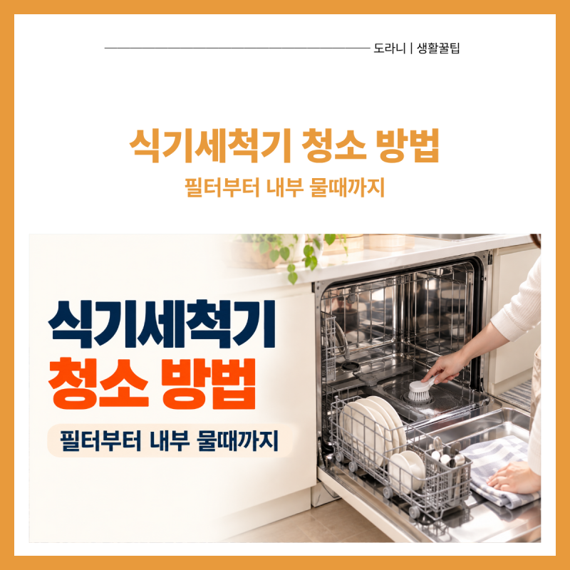 식기세척기 청소 방법｜필터부터 분사날개, 내부 물때까지