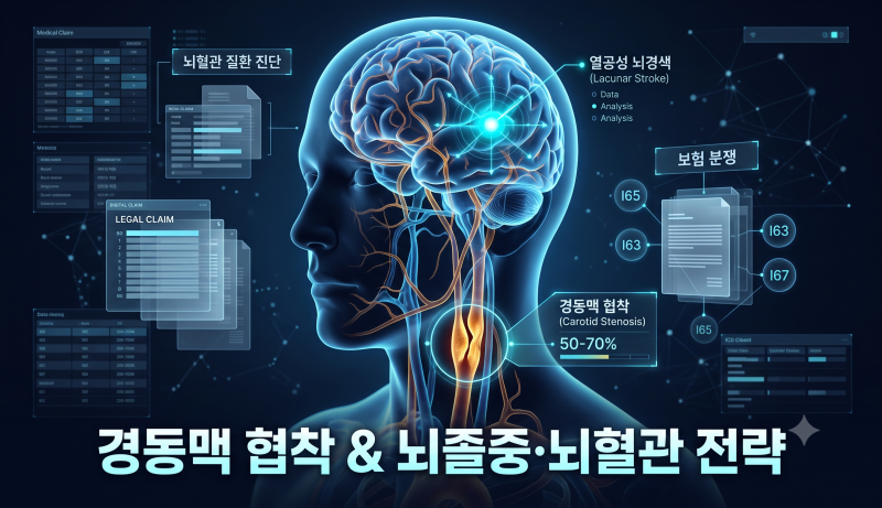 [손해사정 실무] 경동맥 협착과 열공성 뇌경색 동반시, 뇌졸중·뇌혈관 약관별 청구 전략 분....