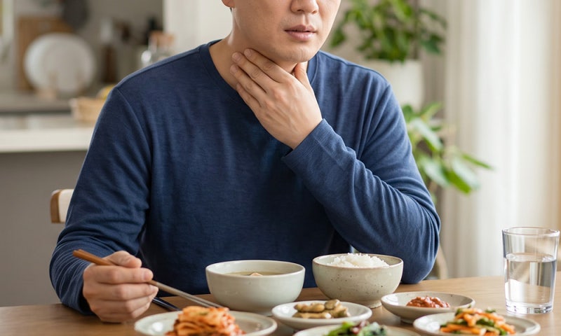 음식 삼키기 힘들 정도로 침삼킬때목아픔 느껴지는 이유