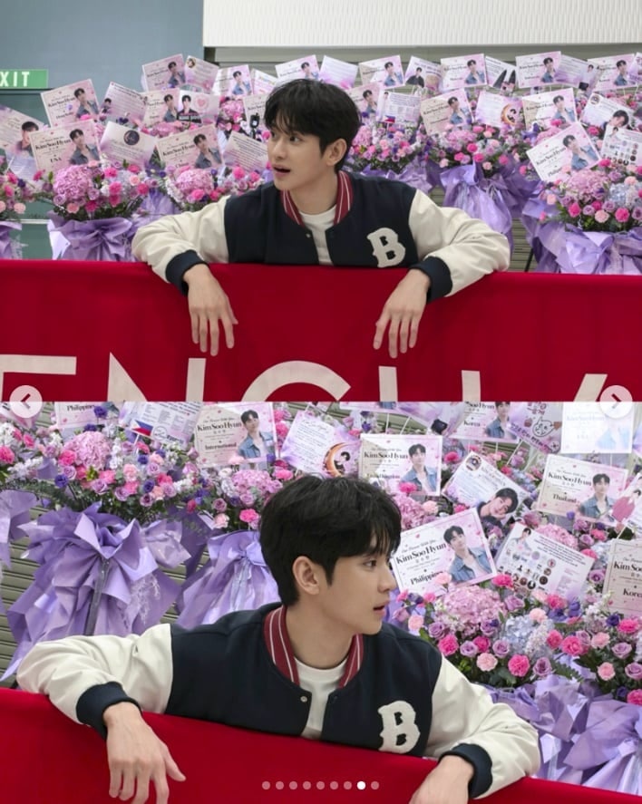 "볼살 오르니 장꾸 소년미가 엄청나"… 김수현, 2만 팬과 함께 해외 활동 본격 재개