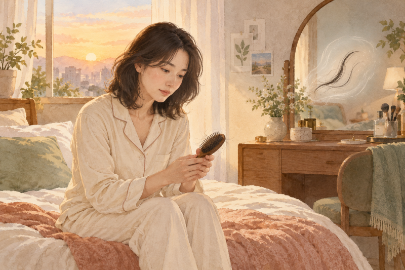 [꿈해몽] 머리카락 빠지는 꿈｜한 움큼·머리 감다·빗질하다 빠지는 상황별 풀이