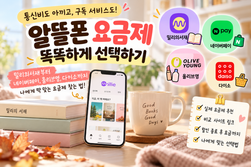 밀리의서재 무료로 이용하는 방법｜알뜰폰 요금제 추천·비교 사이트 총정리