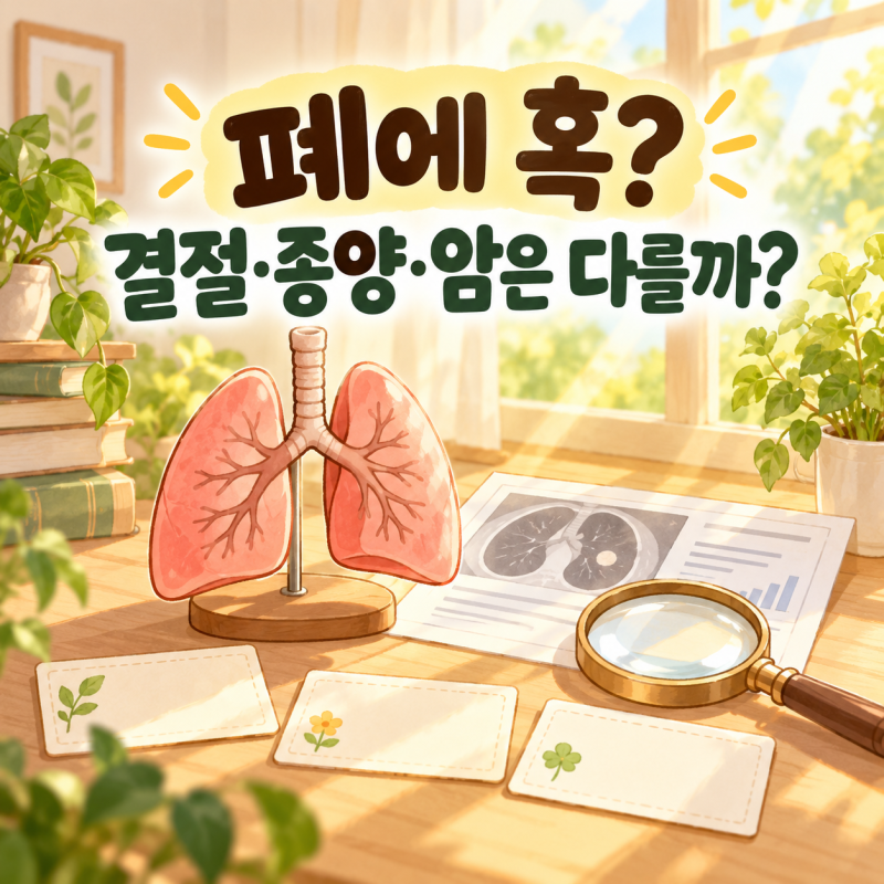 폐에 혹이 있다는데… 결절·종양·암은 같은 말일까?