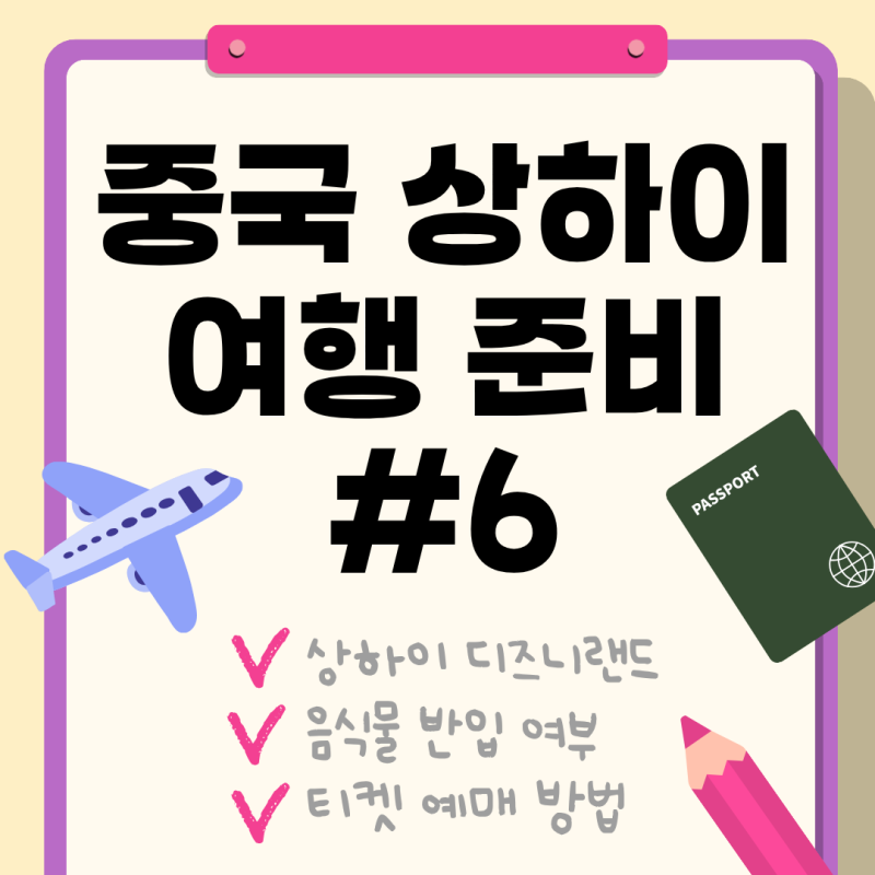 [중국여행준비#6] 상하이 디즈니랜드 준비 (티켓종류/음식물반입/짐규정/가는법)