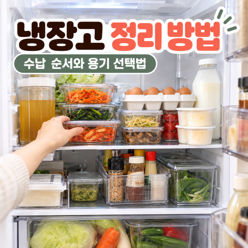 냉장고 정리 방법 식비 낭비 줄이는 수납 순서와 용기 선택법
