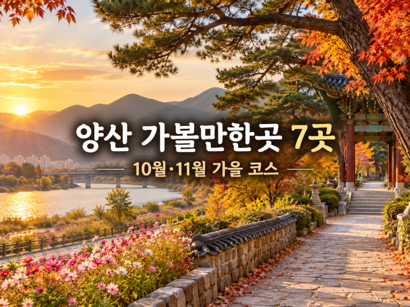 양산 가볼만한곳 7곳｜10월 11월 국화축제·통도사 단풍, 권역별 가을 코스
