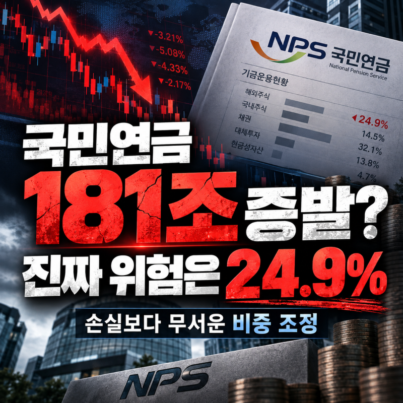 국민연금 181조 증발, 손실보다 더 신경 쓰이는 숫자는 '24.9%'