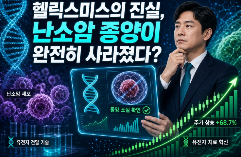 "헬릭스미스의 진실, 난소암 종양이 완전히 사라졌다?"