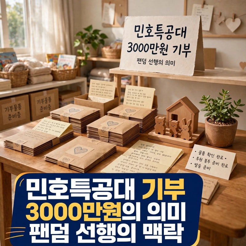장민호 민호특공대 3000만원 기부, 팬덤 선행의 의미