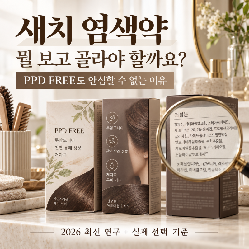 염색약 고르는 법｜‘무암모니아·천연·저자극’이라는 말은 어디까지 믿어도 될까? PPD FREE....