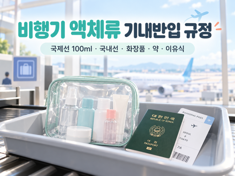비행기 액체류 몇 ml까지?｜국제선 100ml·국내선·화장품·약 기내반입