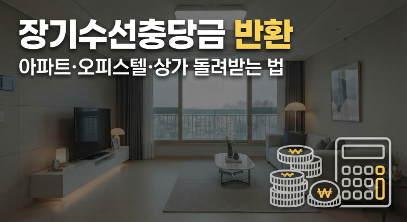 장기수선충당금 반환 완벽 가이드 : 아파트·오피스텔·전월세·상가 돌려받는 방법 총정리