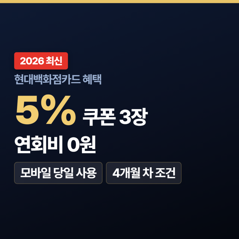 현대백화점카드 5% 쿠폰, 4개월 차에 안 나오는 경우 확인하는 법