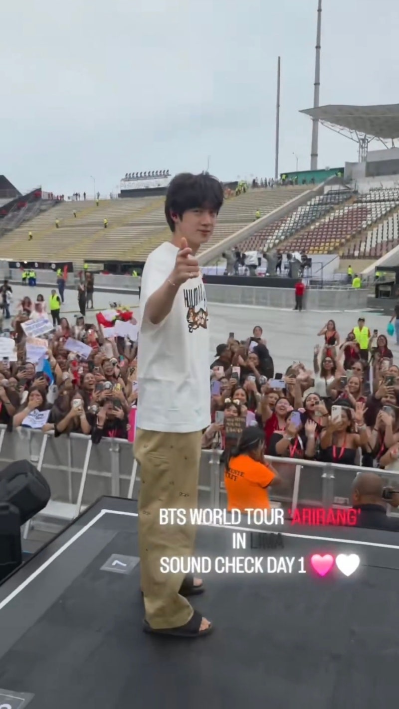 BTS 방탄소년단 제이홉 - 261008 페루 리마 콘서트 1일차 사운드체크 입장 순간 영상 개인 인스....