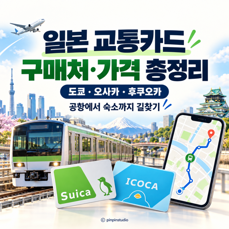 일본 교통카드 구매처·가격 총정리｜도쿄·오사카·후쿠오카와 구글지도 사용법
