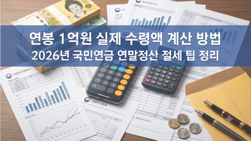연봉 1억 실수령액, 연봉 계산기, 세금, 4대보험 공제액, 세후 월급 계산 방법, "2026년 국민연....