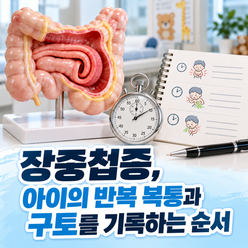 장중첩증, 아이의 반복 복통과 구토를 기록하는 순서