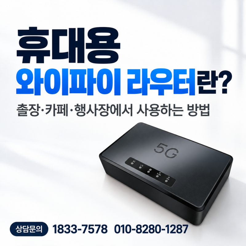 휴대용 와이파이 라우터란? 출장·카페·행사장에서 사용하는 방법