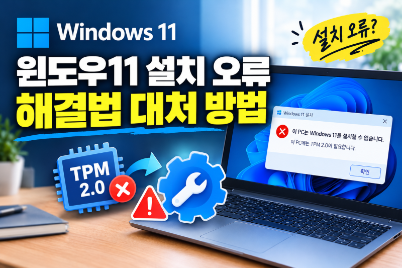윈도우11 설치 오류 해결법 총정리