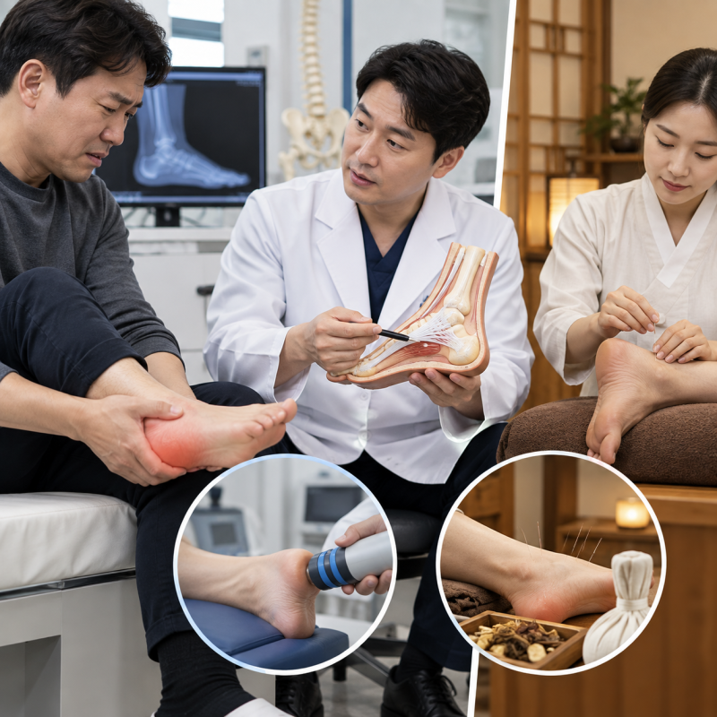 족저근막염 치료 병원 어디로 가야 할까? 정형외과 vs 한의원 효과,비용 비교
