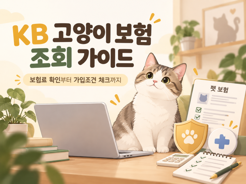 제목: KB 고양이 보험 2026｜보험료 조회 방법과 가입조건 확인하기