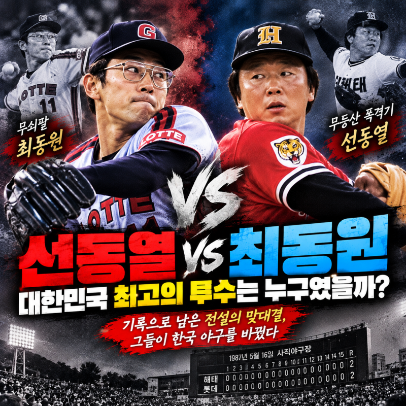 스포츠 라이벌 이야기 1탄ㅣ선동열 vs 최동원, 대한민국 최고의 투수는 누구였을까?