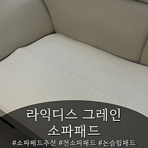 라익디스 쇼파패드 4인용 아이보리, 아이 있는 집 소파 관리 끝냈어요 (그레인 소파패드)
