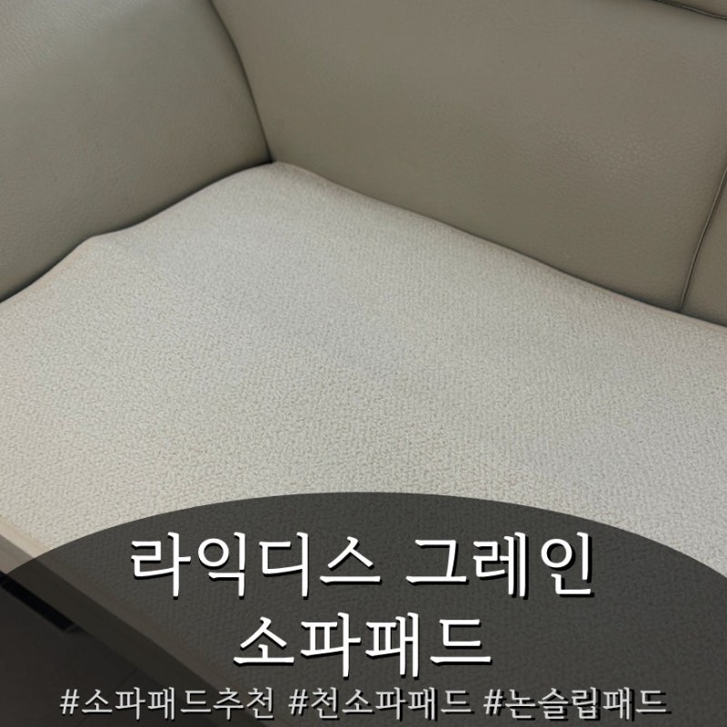 라익디스 쇼파패드 4인용 아이보리, 아이 있는 집 소파 관리 끝냈어요 (그레인 소파패드)
