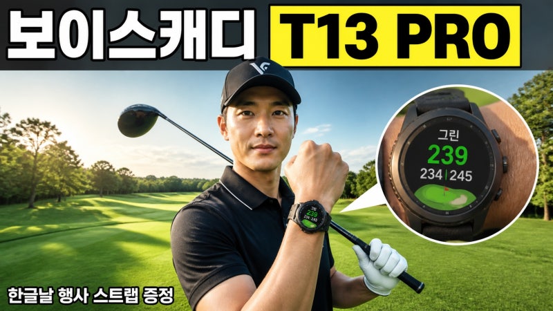 2026 보이스캐디 T13 PRO, 행사로 스트랩까지 받는 골프워치
