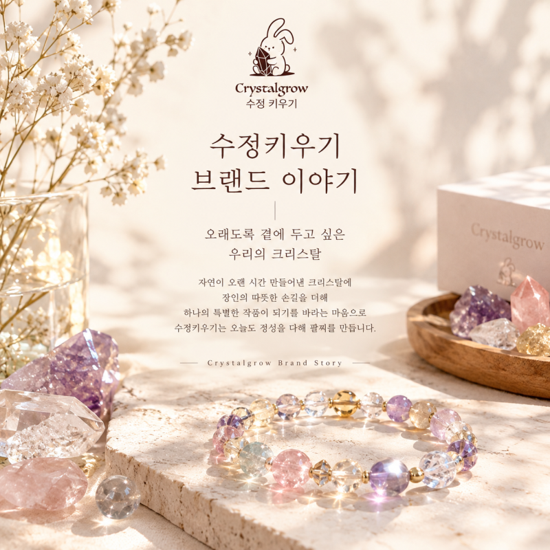 수정키우기 브랜드 이야기 | 오래도록 곁에 두고 싶은 크리스탈 팔찌 | 팔찌 만들기