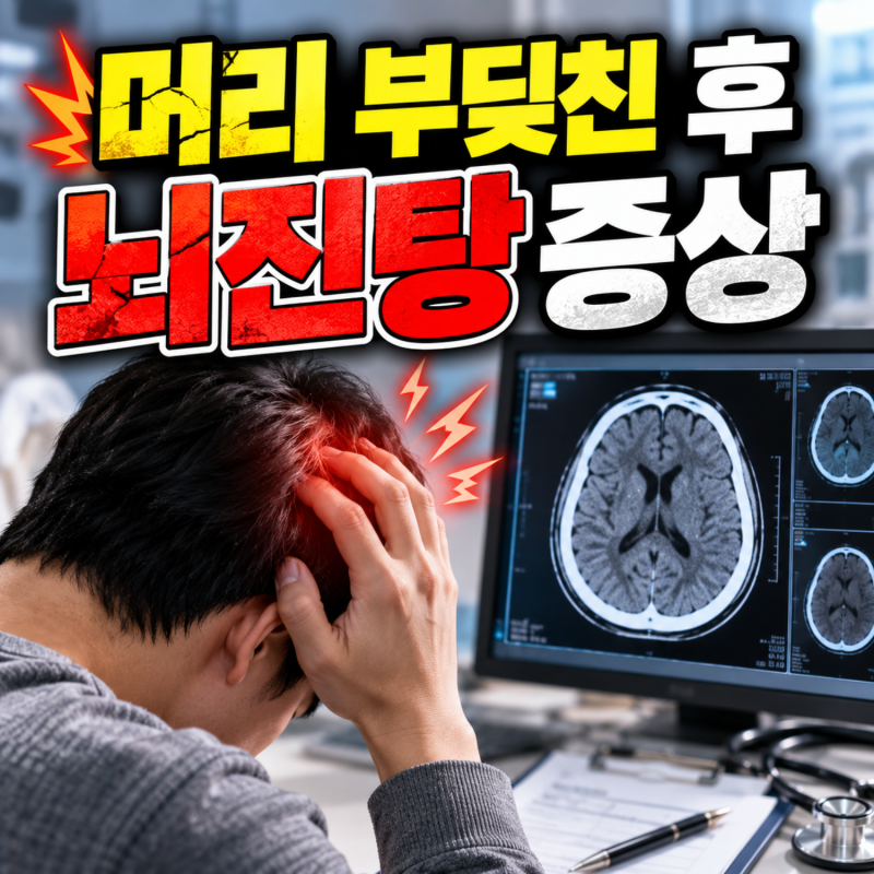 머리 부딪친 후 뇌진탕 증상, CT 검사 정상인데도 두통 어지럼증 있다면?
