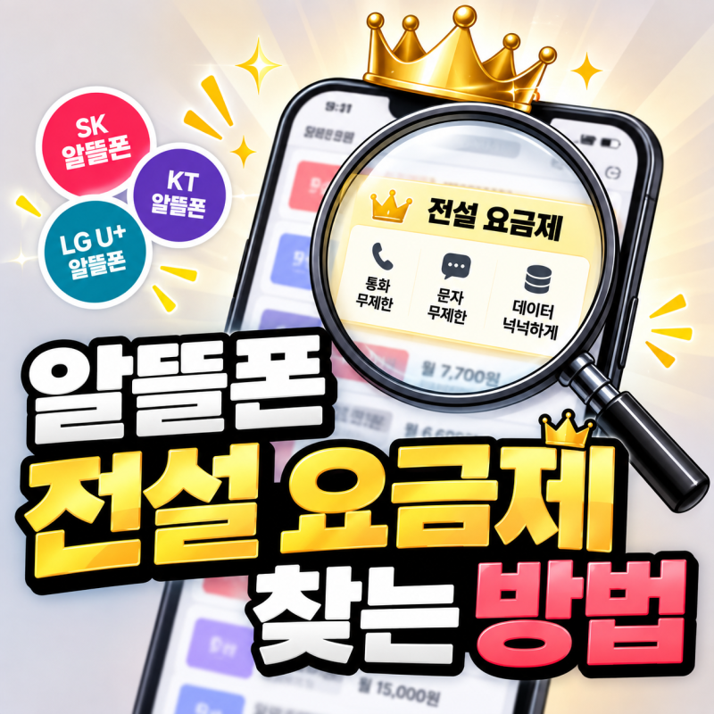 알뜰폰 전설 요금제 찾는 방법