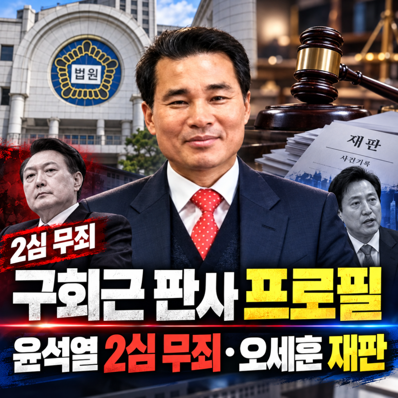 구회근 판사 프로필, 나이·학력·경력은? 윤석열 2심 무죄와 오세훈 재판