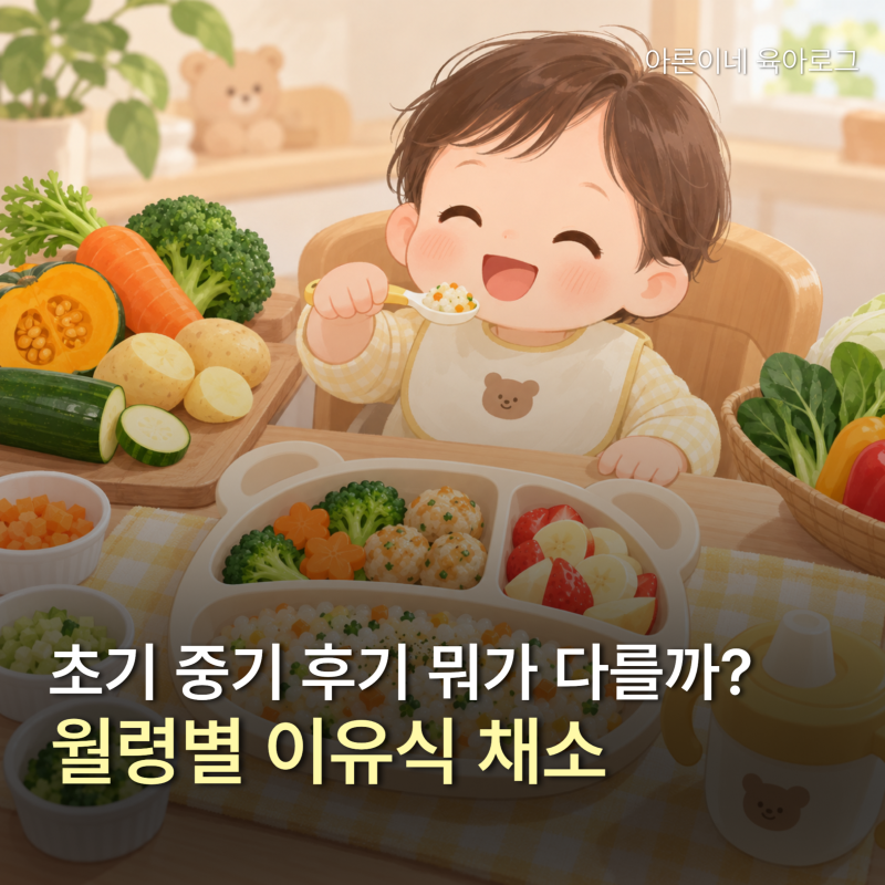 초기이유식 채소 뭐부터? 중기 후기까지 월령별 이유식 재료 정리
