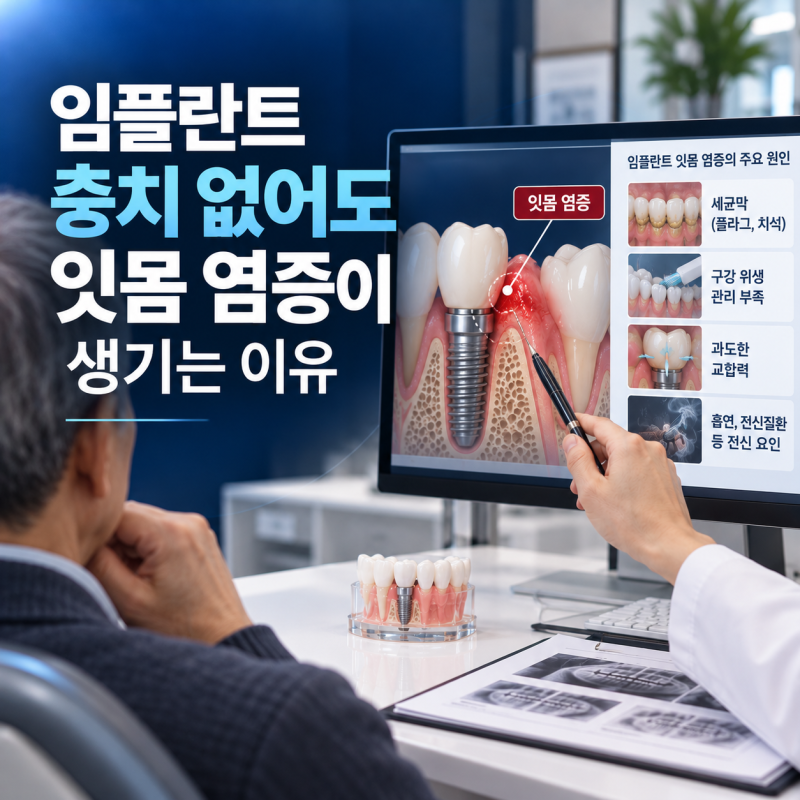 대전임플란트 잇몸 관리 충치가 없어도 잇몸 염증이 생기는 이유