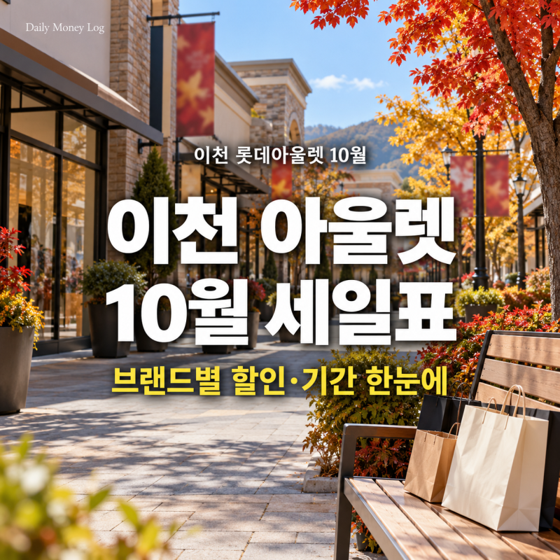 이천 아울렛 세일 10월 총정리｜롯데프리미엄아울렛 이천점 언더아머 40%·클럽모나코 최대 90....