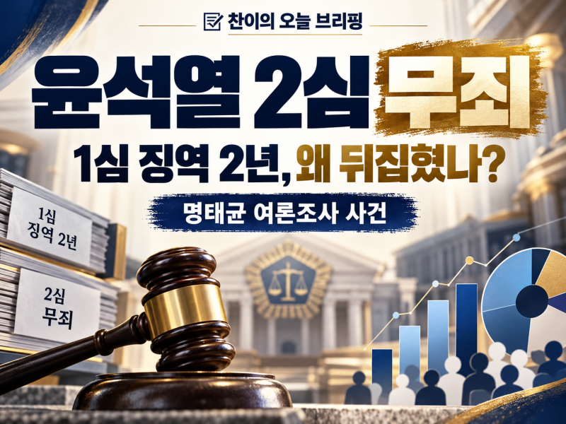 윤석열 2심 무죄, 1심 징역 2년 뒤집힌 이유는? 명태균 여론조사 사건 정리