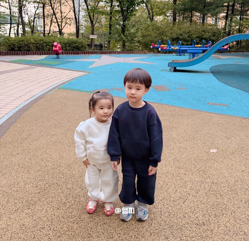 겨울 어린이집 등원룩 기모 유아 상하복 오즈키즈 남매룩