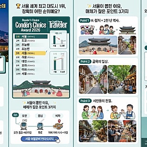 서울이 도쿄를 이겼다고? 2026 세계 최고 대도시 1위 이유와 서울 여행 코스