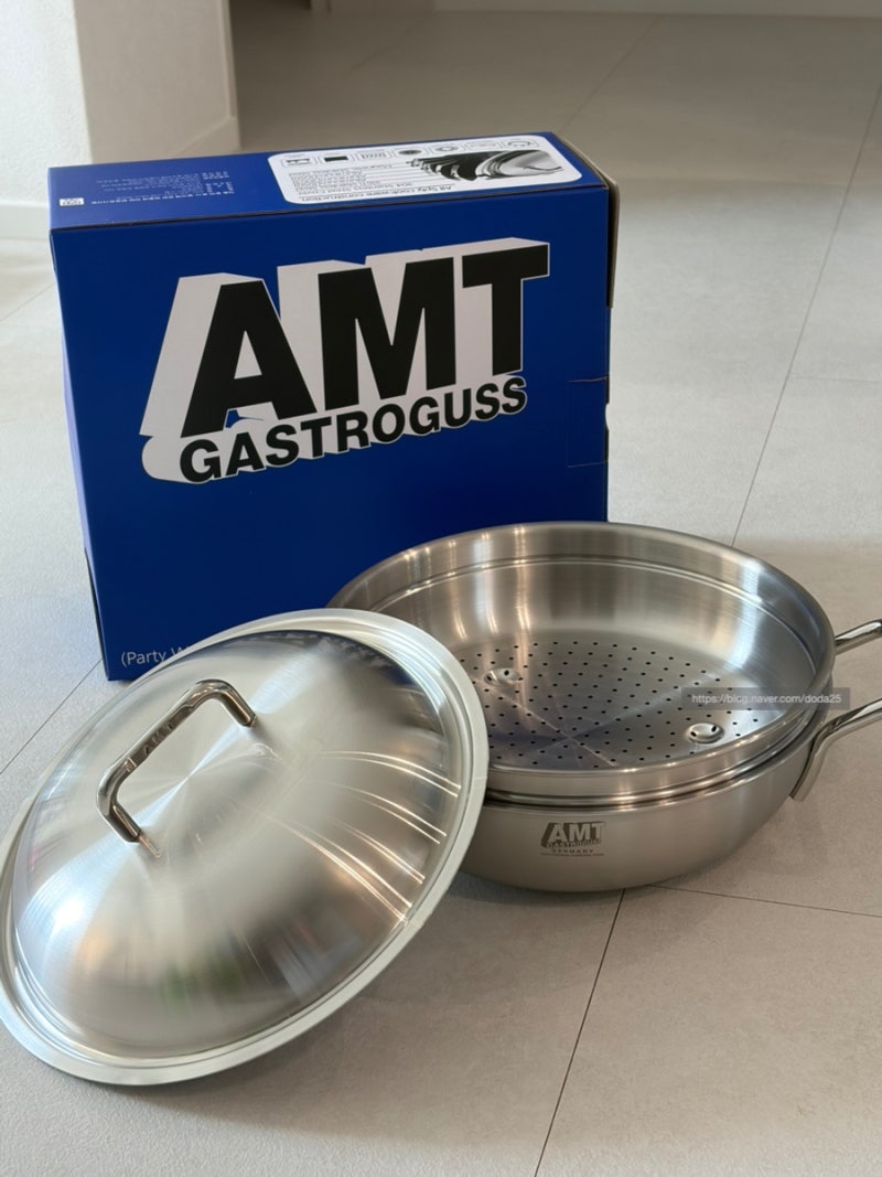 이유식 스텐 찜기 "amt 파티웍 28cm" 사용후기 이유식 찜기 냄비 사이즈 추천