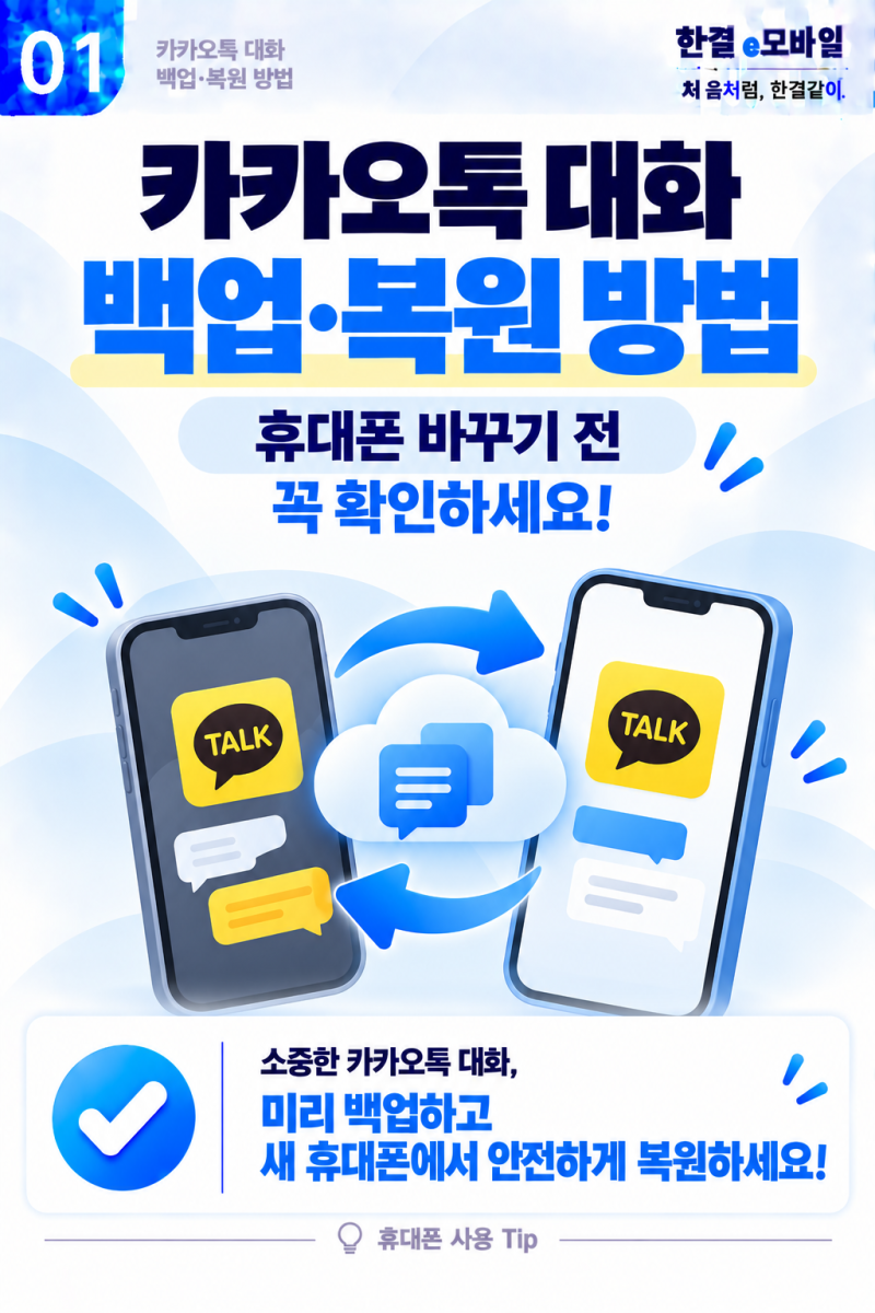 카카오톡 대화 백업·복원 방법, 휴대폰 바꾸기 전 꼭 확인하세요
