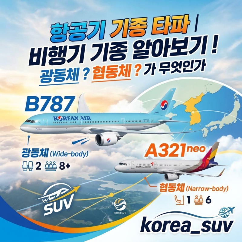 항공기 기종 타파 | 비행기 기종 알아보기 ! / 광동체 ? 협동체 ? 가 무엇인가. 간단하게 알아....